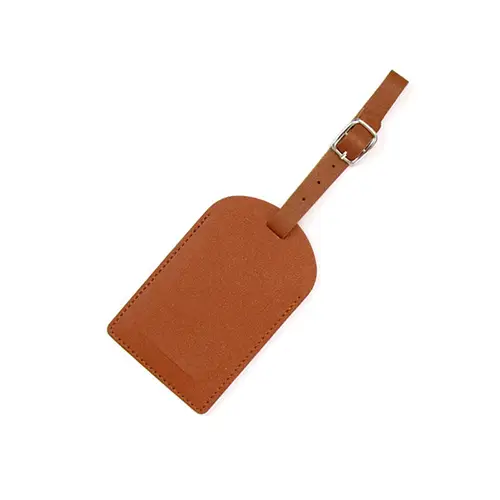 PU Leather Luggage Tag – Stylish and Lightweight Travel Accessory with Privacy Cover